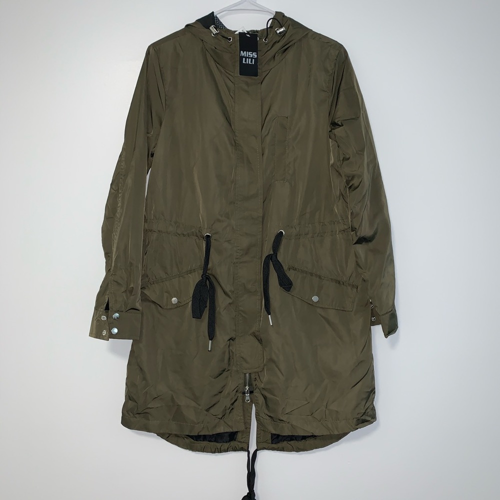 Miss Lili Green Anorak Rain Jacket